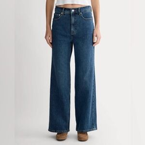 Everlane Way-High Sailor Jeans. Deep Blue. Size 29